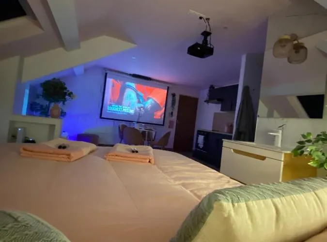 Appartement Capsule Color Deluxe Balnéo I écran Cinéma I Console De Jeux *